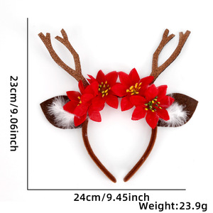 Nuova Fascia Natalizia con Formiche, Graziosa Molletta <span class=keywords><strong>per</strong></span> Capelli, Decorazione <span class=keywords><strong>per</strong></span> Feste, Fascia Luccicante di Babbo <span class=keywords><strong>Natale</strong></span> - Product Image 5
