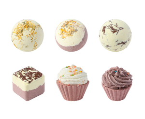 Bombes <span class=keywords><strong>de</strong></span> bain moussantes en forme <span class=keywords><strong>de</strong></span> gâteau au chocolat LovSens, <span class=keywords><strong>sel</strong></span> <span class=keywords><strong>de</strong></span> bain aromatique, boules effervescentes, coffret cadeau souvenir <span class=keywords><strong>de</strong></span> vacances - Product Image 4