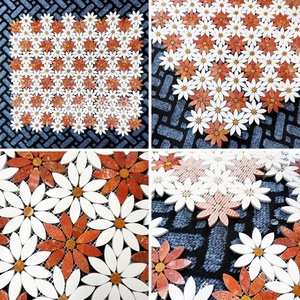 Carreaux de sol muraux en mosaïque moderne polie avec design de fleurs en marbre pour salle de bain <span class=keywords><strong>cuisine</strong></span> villa - Product Image 6