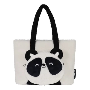 Vietnam factory panda logo Kawaii Super <b>Cute</b> Cartoon Character Plush Handbags Shoulder Bag Tiger <b>Bear</b> Stitch - Product Image 2