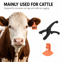Pinza Aplicadora de Etiquetas de Oreja para Ganado, Herramienta Veterinaria para Etiquetar Animales, para Vacas y Ganado