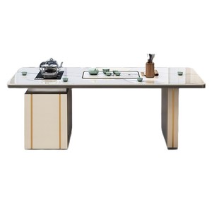 Ensemble de table à thé en pierre moderne 6 pièces avec bouilloire intégrée pour le bureau ou la salle à manger - Product Image 5