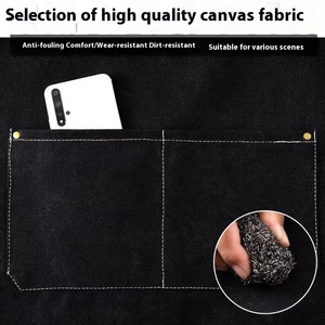 Nhiệm vụ nặng nề bông nhà bếp hoạt động vải Tạp dề biểu tượng tùy chỉnh treo cổ đầu bếp nấu ăn tạp dề với túi cho crafting BBQ vẽ - Product Image 6