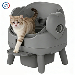 Caixa de Areia Automática para Gatos OKKPETS Nova com Limpeza Automática Design de Topo Aberto com Sensores de Segurança Duplos e Sensores de Peso - Product Image 1