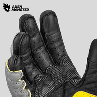 ALIEN MONSTER CE Gants de course de haute qualité en cuir et fibre de carbone Gants d'équitation de moto coupe-vent