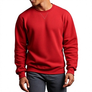 Sweat-shirt à col rond pour homme, 100% coton molletonné, pull décontracté streetwear, sweat-shirt épais uni, logo personnalisé - Product Image 6