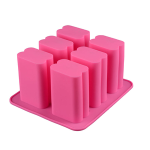 MUYULINS Factory Hot Sale Bath 6-Cavity Rectangular LFGB Non-Stick BPA Free <b>Silicone</b> Soap Mold - Product Image 1
