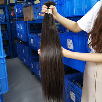 Cheveux humains brésiliens vierges de qualité supérieure, 100 % non traités, alignés sur la cuticule, double épaisseur, extensions de cheveux pour salon