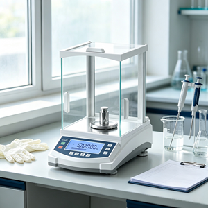 Balance électronique de laboratoire OEM ODM KUNSCALE modèle YK, matériau ABS, écran LCD, 310g 0.0001g 0.1mg, pesage analytique numérique - Product Image 3