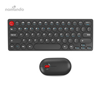 Clavier et souris sans fil 2,4 G Combo Clavier ultra fin et souris ergonomique pour ordinateur de bureau PC portable et Windows