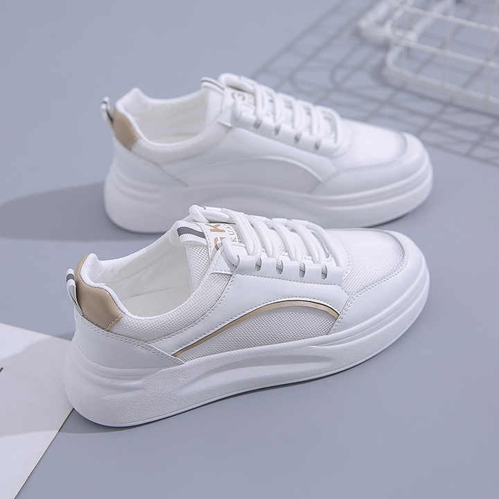 Women S White Sneakers On Sale 2026.PU Upper Lady Women's White Shoes - Anti-Slippery & Stylish