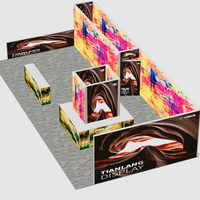 Stan Pameran Modular Aluminium, Papan Tanda Light Box, Dinding Interior Dengan Meja Resepsionis Multifungsi, Unit Display SEG Backlit