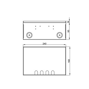 Boîte de prise électrique pour sol en béton et surélevé avec plaque de couverture en acier inoxydable brossé - Product Image 5