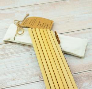 หลอดไม้ไผ่ย่อยสลายได้เป็นมิตรกับสิ่งแวดล้อมหลอดบาร์อุปกรณ์เสริมการดื่มน้ำอินทรีย์ - Product Image 1