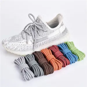 men and women eco-friendly color reflex shoelace round custom polyester reflective shoe laces glitter shoelace aglet