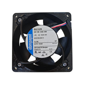 Ventilateur axial de refroidissement pour armoire de commande de robot électrique, pour DV4114/2N-900, 120*120*38mm, 12038, 24VDC, 0.92A, 22W, 6100RPM, 275m3/h - Product Image 1