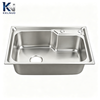 Évier de cuisine en acier inoxydable 304 durable et sans soudure, anti-rayures, moderne, avec égouttoir