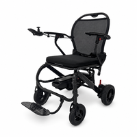Superight N6102 300W Fauteuil roulant électrique pliable léger, fauteuil motorisé, capacité de 136 kg, cadre en fibre de carbone, 5 ans