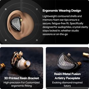 KZ AS16 PRO X Moniteur intra-auriculaire 16BA HiFi, Écouteurs filaires professionnels IEM - Product Image 5