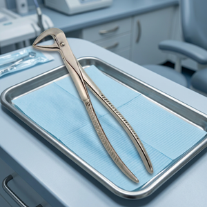 Pinzas de Extracción Dental Bk Industries para Raíces Inferiores Fig. 74, Agarre Moleteado Plateado, Instrumento Manual Clase II, Certificado CE, Mandíbula 30 - Product Image 6