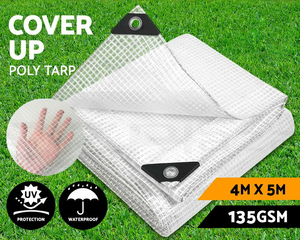 Bâche en tissu maillé PE MILLION 150 g/m², imperméable, résistante au soleil, couverture en plastique pour extérieur, feuille de plastique PE - Product Image 2
