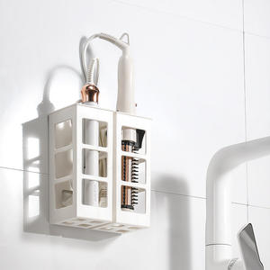 Secador de pelo montado en la pared en forma de rectángulo Carson Collect, Alisador, soporte para rizador de hierro, estante de almacenamiento de tubo para cartón de baño - Product Image 3