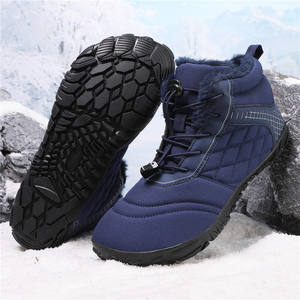 Bottes de neige en fourrure chaude, cinq doigts, lacets, chaussures d'extérieur imperméables, pieds nus, bottes de randonnée d'hiver - Product Image 5