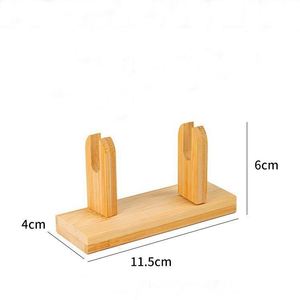Hand Wood Sturdy <b>Folding</b> Stand <b>Round</b> Fan Display Base Holder Home Office <b>Table</b> Place the Promotion Gift - Product Image 4