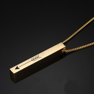 สร้อยคอแท่งเงินจูงใจสำหรับคู่รักขนาด5*40มม. สินค้าขายดี - Product Image 6