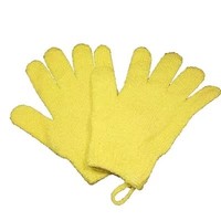 Gants de douche exfoliants en nylon à cinq doigts, écologiques, pour le corps, vente en gros
