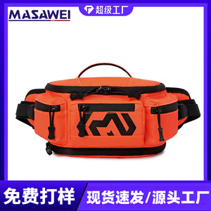 Masavi – sac de poitrine en Nylon imperméable pour hommes, sac à bandoulière pour Sports de plein air, Orange, noir, marron, couleur unie, été 2024 - Product Image 5
