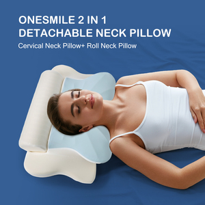 Oreiller ergonomique en mousse à mémoire de forme JTY Factory Sleep Doctor Approved Marine Solid Contour pour dormeurs latéraux, soutien cervical, écologique - Product Image 5
