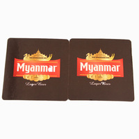 Cadeau publicitaire personnalisé absorbant créatif 2mm, sous-verres en papier absorbant jetables, tampons de gobelets en papier