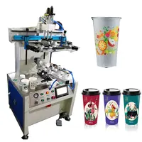 Kuwait Plastic Cup Paper Cup Logo 4 Color Screen Printing Machine