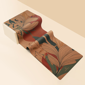 Ensemble complet de yoga en caoutchouc naturel avec tapis de taille personnalisée, blocs, sangle, marqueurs d'alignement en liège pour la pratique du yoga chaud - Product Image 3