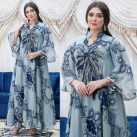 Abaya – robe à manches longues pour femmes, mode musulmane, personnalisée, européenne et américaine, dubaï, chemise ample, vente en gros