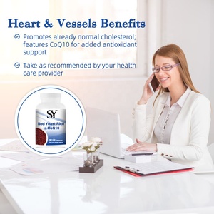 Оптовая продажа, красный дрожжевой рис COQ, 10 капсул, для помощи взрослым в поддержании здорового уровня холестерина COQ 10 капсул - Product Image 6