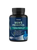Probiotiques OEM pour hommes adultes : Santé digestive, enzymes digestives, prébiotiques, palmier nain, canneberge, santé intestinale, prostatite, santé des voies urinaires
