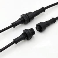 Connecteur M12 pour éclairage LED extérieur, 2, 3, 4, 5 broches, mâle/femelle, prise jack, câble d'extension, PVC, étanche IP67, connecteur à souder