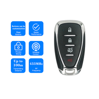 Mando a distancia inalámbrico universal para puerta de garaje, control remoto RF con código de aprendizaje EV1527, 433mhz, 4 llaves