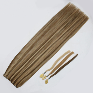 Extensiones de <span class=keywords><strong>Cabello</strong></span> Humano Ultra Finas e Invisibles Genius Weft, <span class=keywords><strong>Balayage</strong></span> Marrón con Reflejos Rubios, <span class=keywords><strong>Cabello</strong></span> Humano Remy de Doble Trama - Product Image 2