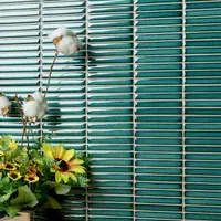 Pabrik Foshan Cina Kit Porselen Mengkilap Premium Kat Ubin Mosaik Strip Jari untuk Kamar Mandi Dapur Backsplash Dinding Hotel Pancuran