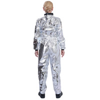 Combinaison de costume de cosplay d'astronaute argenté pour enfants, unisexe, en polyester, uniforme de spationaute, en stock, faible MOQ