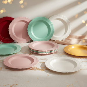 Juego de Platos Desechables para Restaurante, Libres de BPA, Ecológicos, de 5-10 Pulgadas, Color Personalizado, Venta al por Mayor para Fiestas - Product Image 2