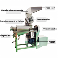 Commerciële fruit- en groente-extractor, geïntegreerde sapcentrifuge met crusher, machines voor de verwerking van fruit en groenten