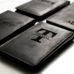 Custom logo Golf Scorecard Holder case Personalized Leather Golf Performance Yardage Book Cover Scorecard Holder - Product Image 5