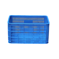 Caisse en plastique maillée robuste et réutilisable pour le stockage, l'emballage et le transport de fruits