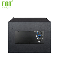 Speaker Line Array Aktif Dual 10 Inch dengan Amplifier Terintegrasi untuk Sewa Acara Gereja dan Panggung, Plug & Play, Dukungan OEM