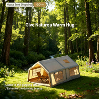 Tente de camping gonflable de grande taille de qualité supérieure, indice d'étanchéité 3000 mm, utilisable en quatre saisons, pour la famille, prête à l'emploi, portable