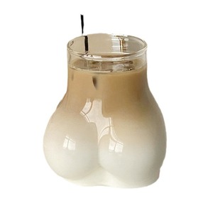 Tazza in vetro divertente e <span class=keywords><strong>sexy</strong></span> a forma di sedere per bevande calde e fredde e bibite ghiacciate - Product Image 5